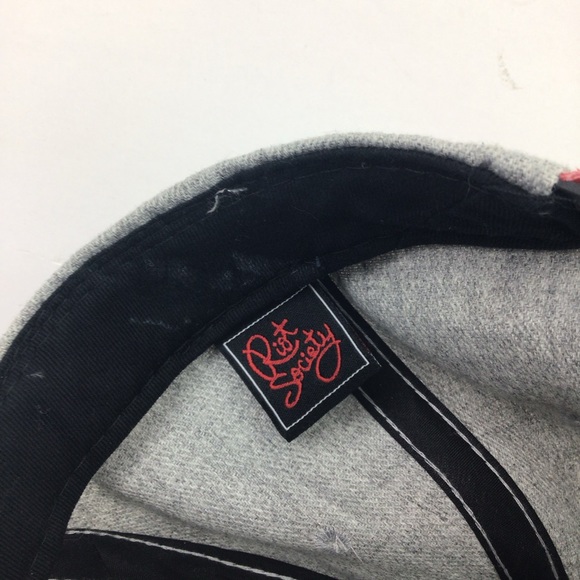 Riot Society Panda drink Bubbles Blue And Grey Adjustable flat bill Hat Cap. - Picture 8 of 8